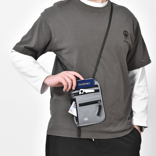 Sacoche de voyage multifonctionnelle pour passeport et justificatifs d'identité à l'étranger