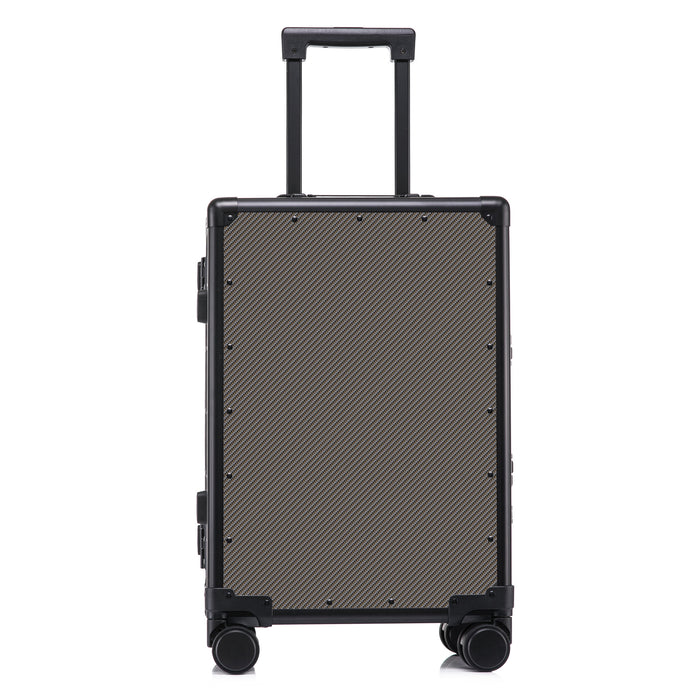 Valise en fibre de carbone avec cadre en aluminium, bagage roulant professionnel de grande capacité