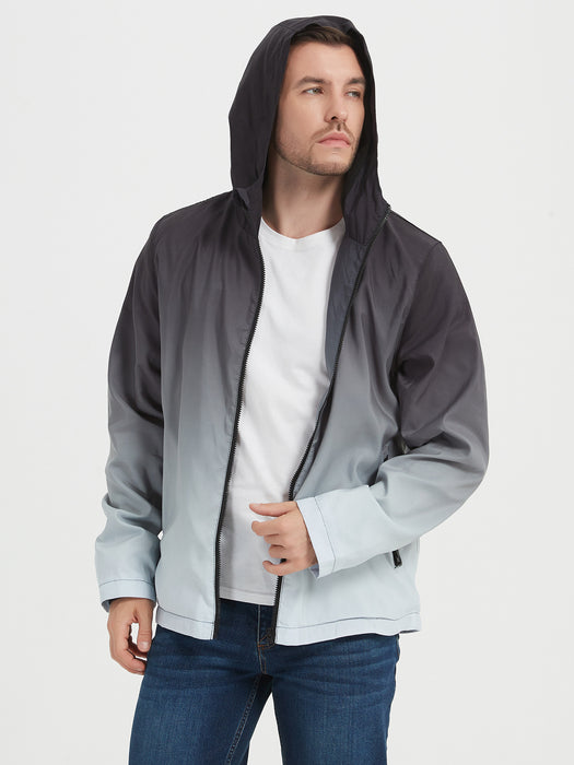 Men's Hooded Raincoat Men's Outdoor Mountaineering Shell Jacket Windproof Waterproof Men's Jacket Tide