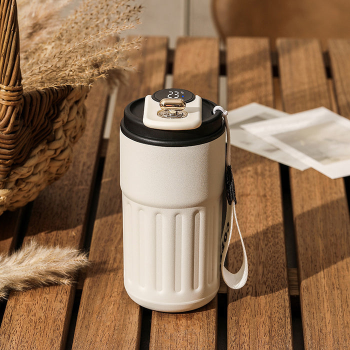 Bouteille isotherme numérique intelligente, tasse à café portable, bouteille d'eau en acier inoxydable, gobelet isotherme pour voiture, garde le froid, bouteille sous vide 450 ml