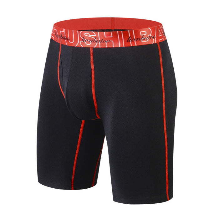 Boxers longs pour hommes, en coton, coupe ample et anti-friction