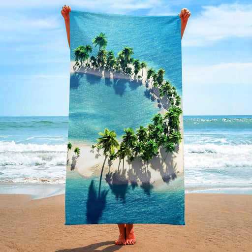 Flat Woven Ultra-fine Fiber Square Beach Towel