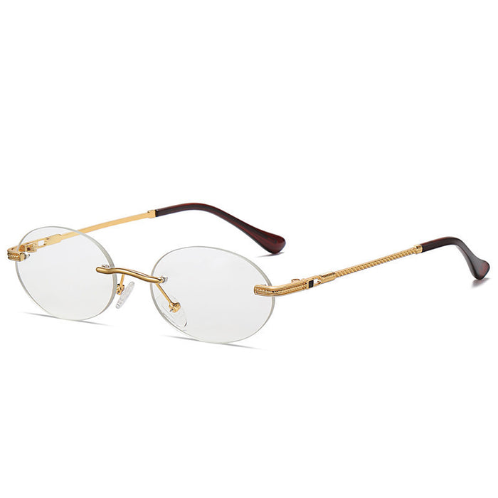 Metal Frame Oval Punk Multicolor Colorful Sun Glasses