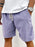 Men's Corduroy Shorts With Drawstring Fashion Casual Pockets Pants Summer