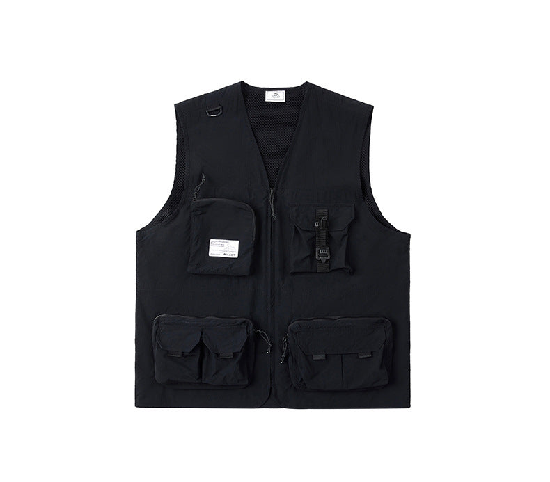 Boxi And Outdoor Functional Workwear Vest Men's And Women's Same Portable Loose Casual Jacket Camp Overalls