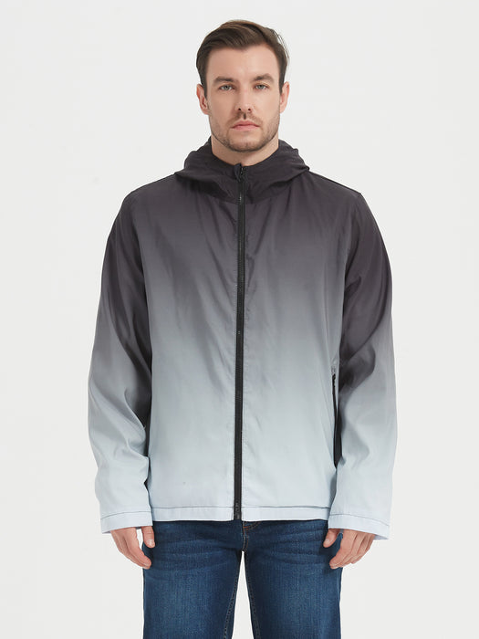 Men's Hooded Raincoat Men's Outdoor Mountaineering Shell Jacket Windproof Waterproof Men's Jacket Tide