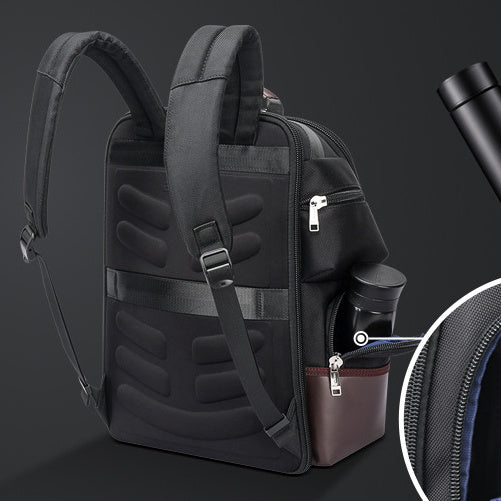 Mochila escolar multibolsillos de gran capacidad, multifuncional, de tela Oxford, para viaje y portátil