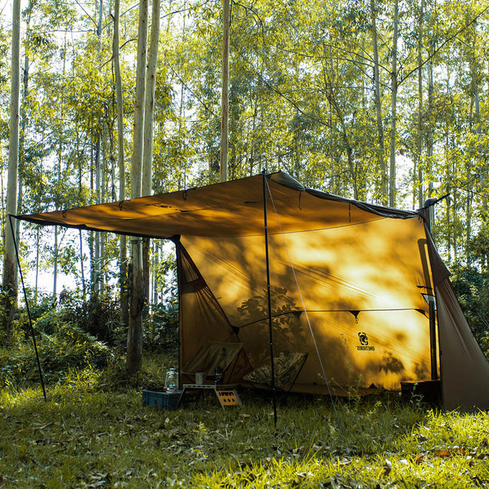 Hamac de cabane en pleine nature, tente de salon d'extérieur