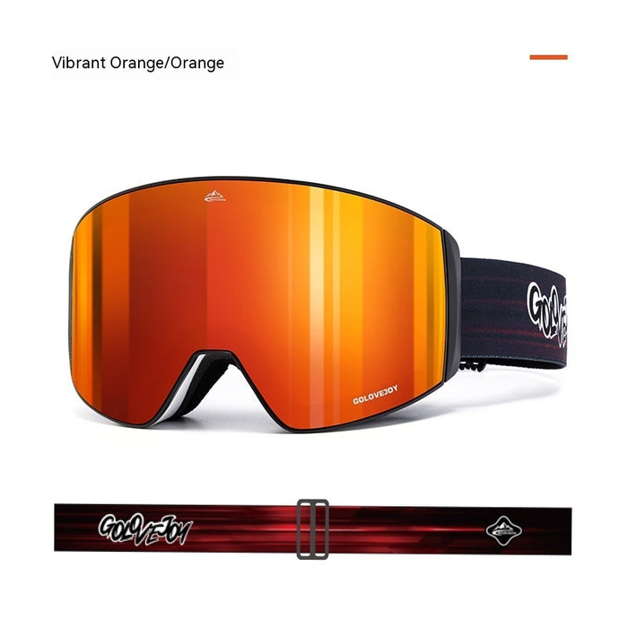 Lunettes de ski magnétiques double couche pour sports de plein air