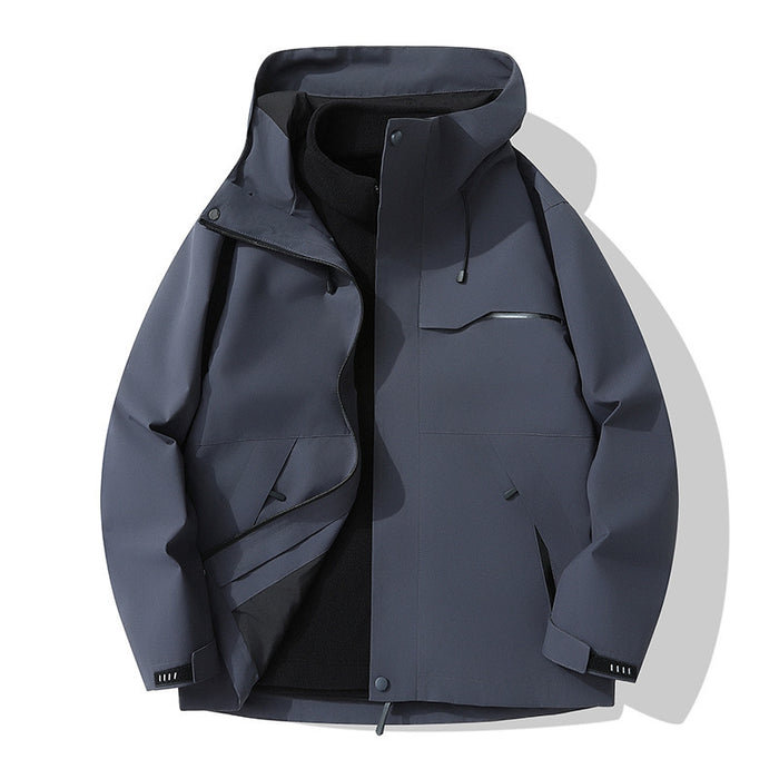 Chaqueta impermeable de algodón para exteriores para hombre