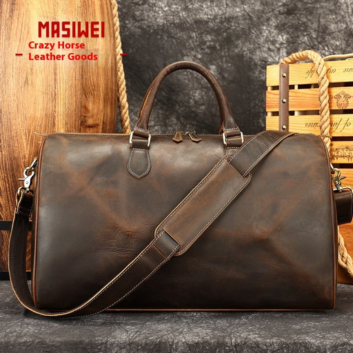 Travel Vintage Leather Large-capacity Crossbody Bag