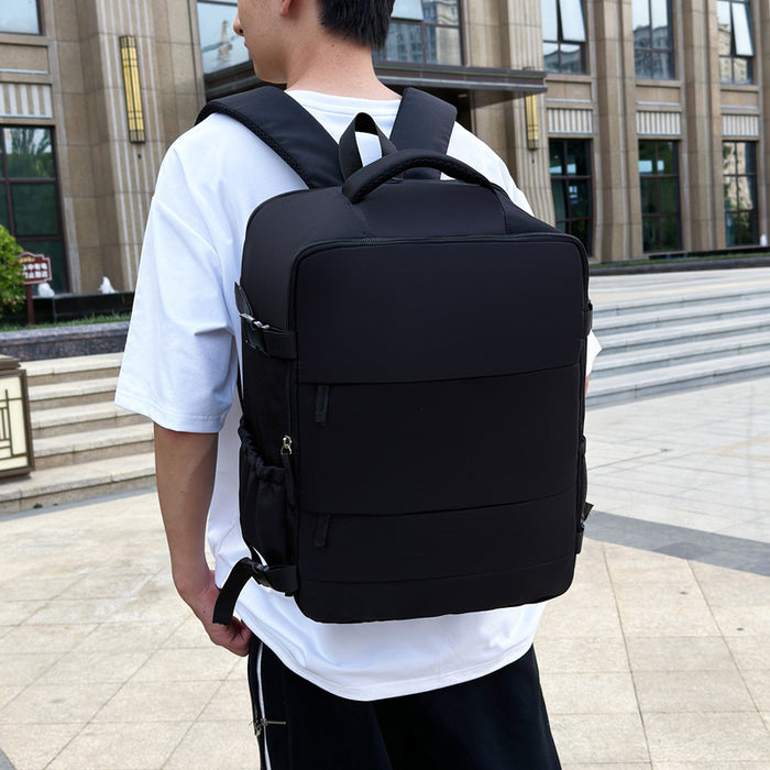 Women's Large Capacity Lightweight Multi-purpose Solid Color Travel Backpack