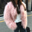 Women's Solid Color Short Faux Shearling Fur Coat