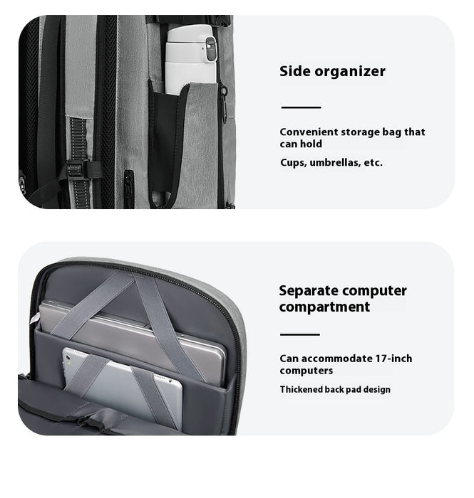 Sac à dos de voyage multifonctionnel à compression sous vide pour hommes