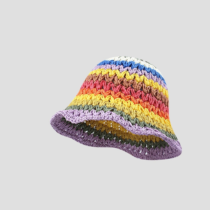 Sombrero de pescador de ala ancha para playa, resistente al sol, que hace que el rostro parezca más pequeño.