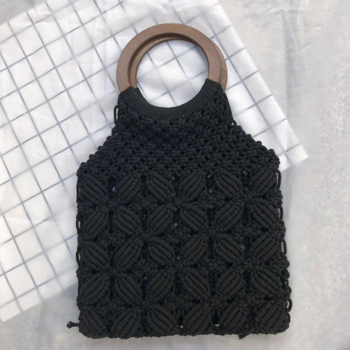 Handmade Rope Straw Fashion Vacation Travel Mori Style Women