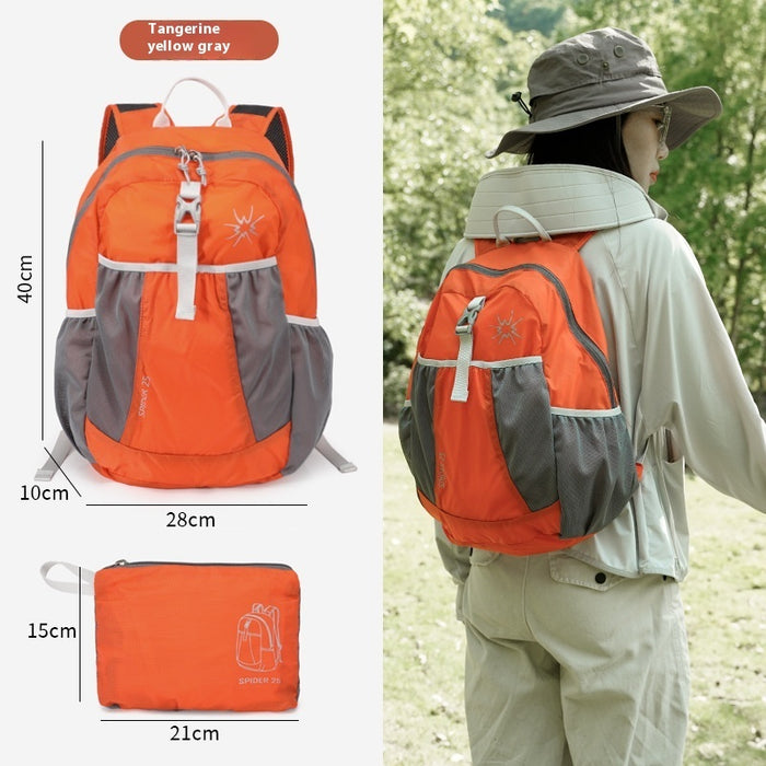 Mochila ligera y portátil para montañismo, práctica para viajes y escalada en montaña.