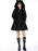 Gothic Dark Cat Ear Black Hooded Coat