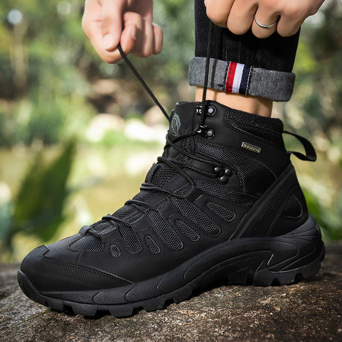Botas de combate para exteriores, tallas grandes, para hombre, para entrenamiento al aire libre
