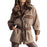 Women's Wear Thickened Lamb Fur Spliced PU Leather Pocket Leather Belt Retro Coat