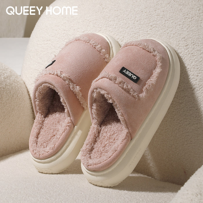 Women's Warm Non-slip Suede Cotton Slippers