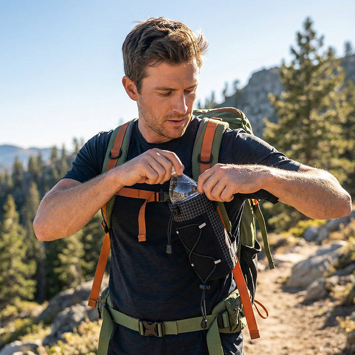 Sacoche de téléphone pour bretelle de sac à dos de randonnée