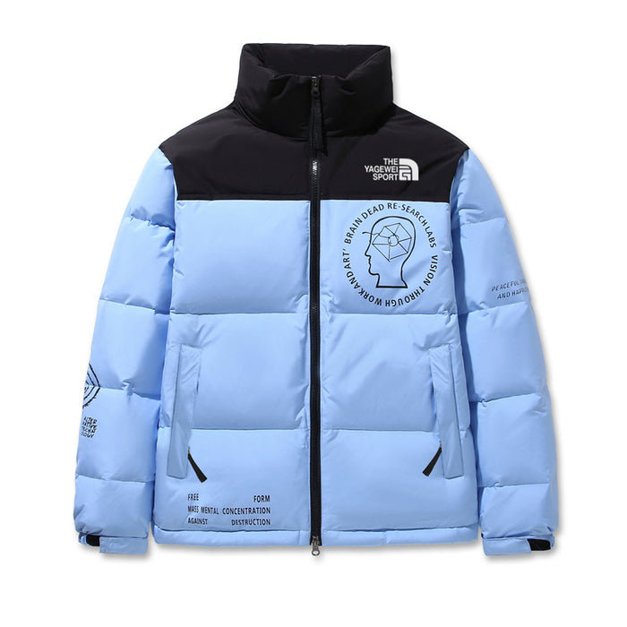 Chaqueta de plumas para parejas, abrigo holgado y cálido, impermeable.