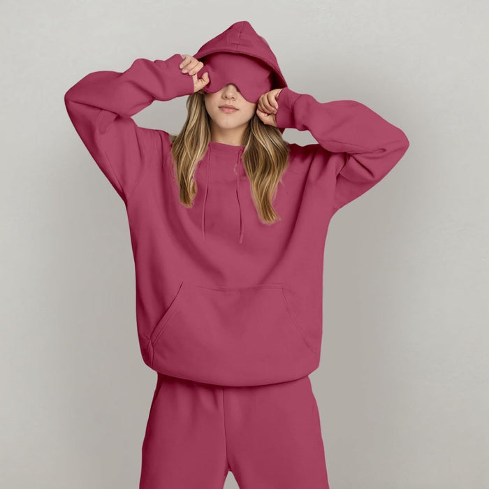 Women's Fashion Solid Color Hooded Top