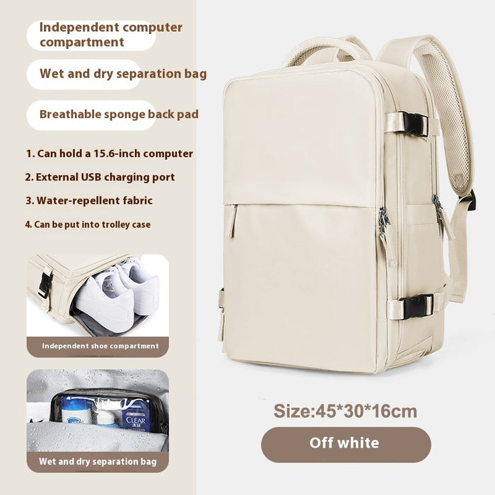 Backpack Women's Large Capacity Travel Men's Business Trip Can Be Expanded