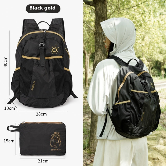 Mochila ligera y portátil para montañismo, práctica para viajes y escalada en montaña.