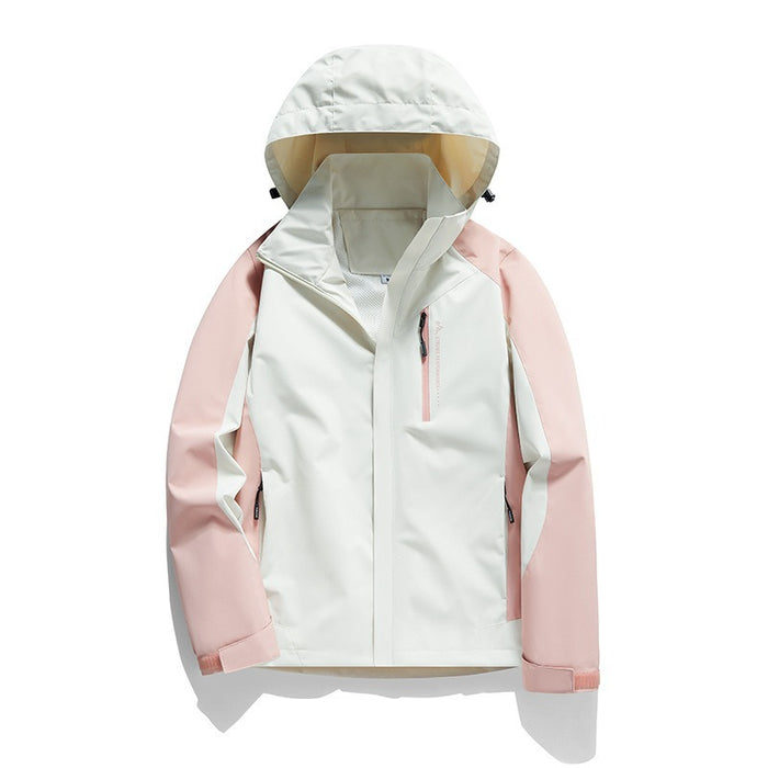 Chaqueta impermeable y cortavientos desmontable, fina, de un solo golpe, para montañismo.