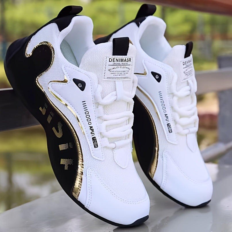 Zapatillas deportivas con cordones y diseño de bloques de color para hombre, transpirables, de caña baja, para correr y caminar.