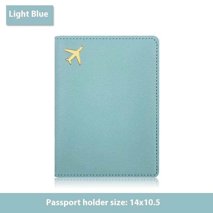 Étui multifonctionnel pour passeport en cuir PU