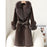 Thickened Faux Mink Coat With Large Fur Collar For Women