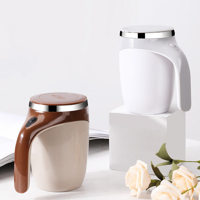 Tasse à café magnétique rotative rechargeable avec agitateur automatique, idéale pour préparer des milkshakes faciles et rapides.