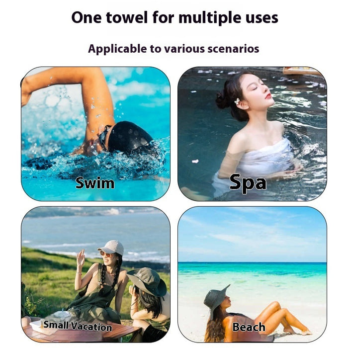 Châle de plage d'été en microfibre imprimée à séchage rapide, protection solaire, serviette de bain double face en velours