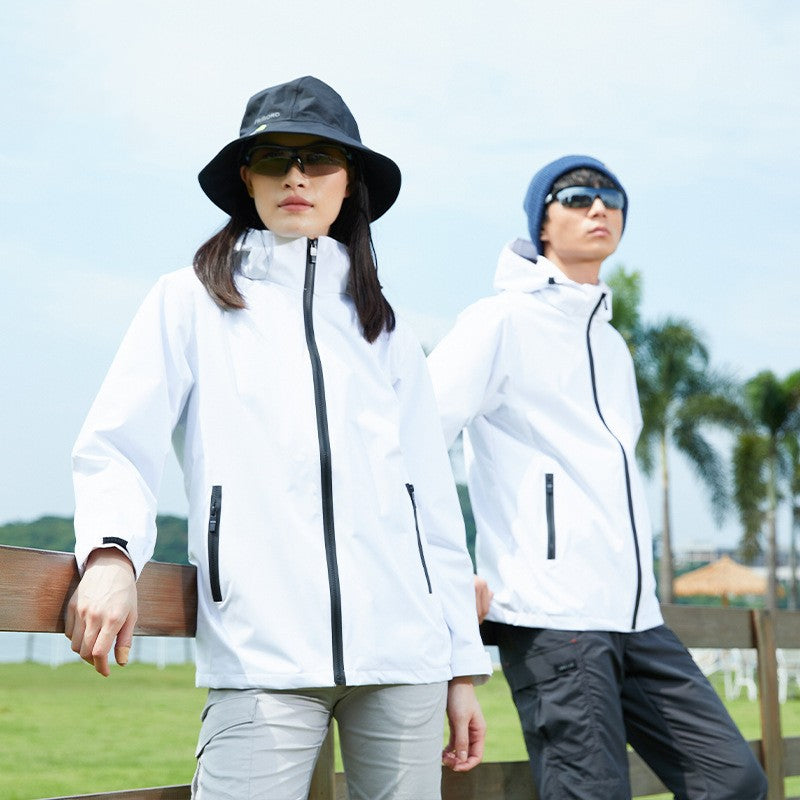 Single Layer Shell Jacket Outdoor Sports Waterproof Windproof Jacket