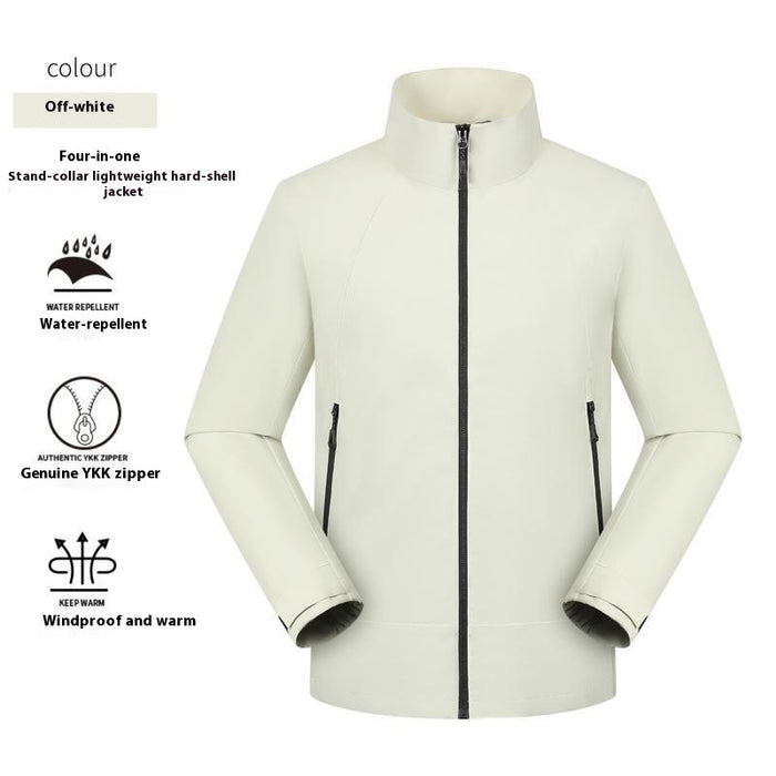 Veste imperméable fine à col montant pour homme