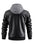 Chaqueta de cuero sintético para hombre, chaqueta de motocicleta, impermeable, a prueba de viento, de PU, estilo bombardero vintage con capucha extraíble 
