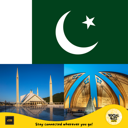 Plan de datos de Internet eSIM de Pakistán