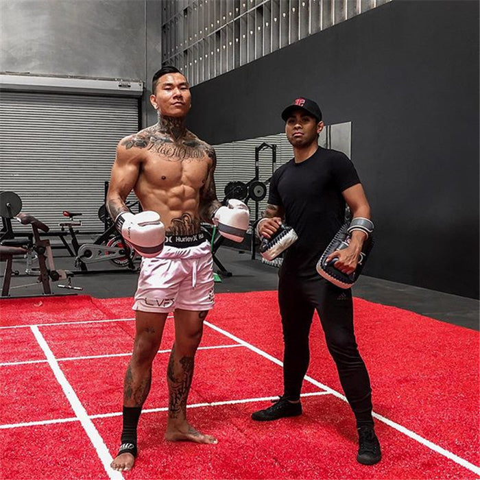 Pantalones cortos deportivos de malla para hombre, de secado rápido, transpirables, para correr y entrenar