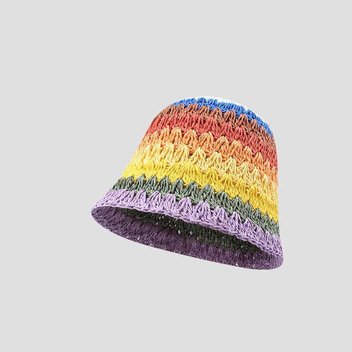 Sombrero de pescador de ala ancha para playa, resistente al sol, que hace que el rostro parezca más pequeño.