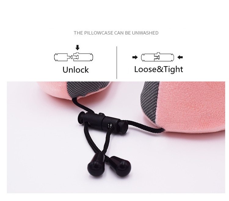 Kit d'oreiller de voyage en mousse à mémoire de forme