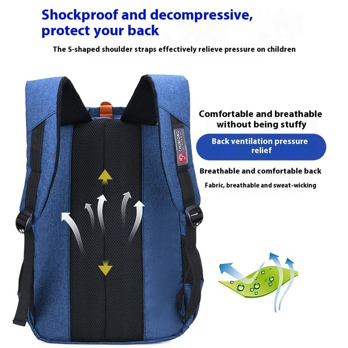 Primary School Student Schoolbag Male Grade 3-6 Junior's Schoolbag Female Double Backpack