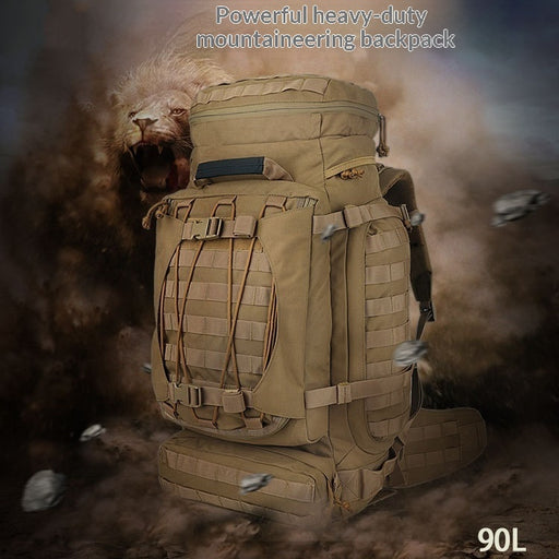 90L Heavy-Duty Large-Capacity Waterproof Dustproof Breathable Expedition Outdoor Travel Tactical Backpack