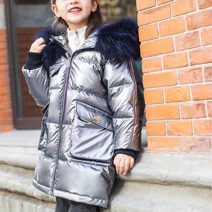 Children's Glossy Cotton-padded Jacket