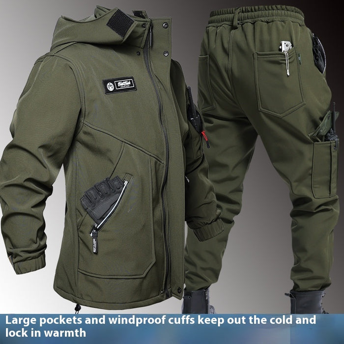 Ensemble veste imperméable doublée polaire automne-hiver