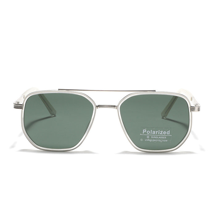 Lunettes de soleil polarisées à monture carrée polygonale