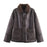 Manteau Femme Confortable Décontracté Réversible Cuir et Fourrure Tout-en-un pour la Chaleur et le Style