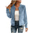 Round-neck Zip-up Deerskin-fleece Short Jacket Flight Suit